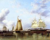 The NB Palmer at Anchor off Staten Island - 詹姆斯·E·巴特斯沃思